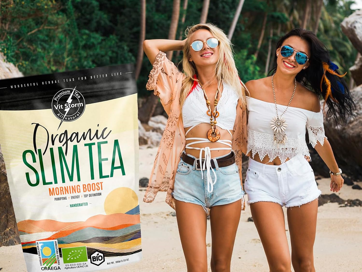 Slim Tea Morning Boost – Té Detox Adelgazante Premium, Ecológico y Energizante | Vitstorm