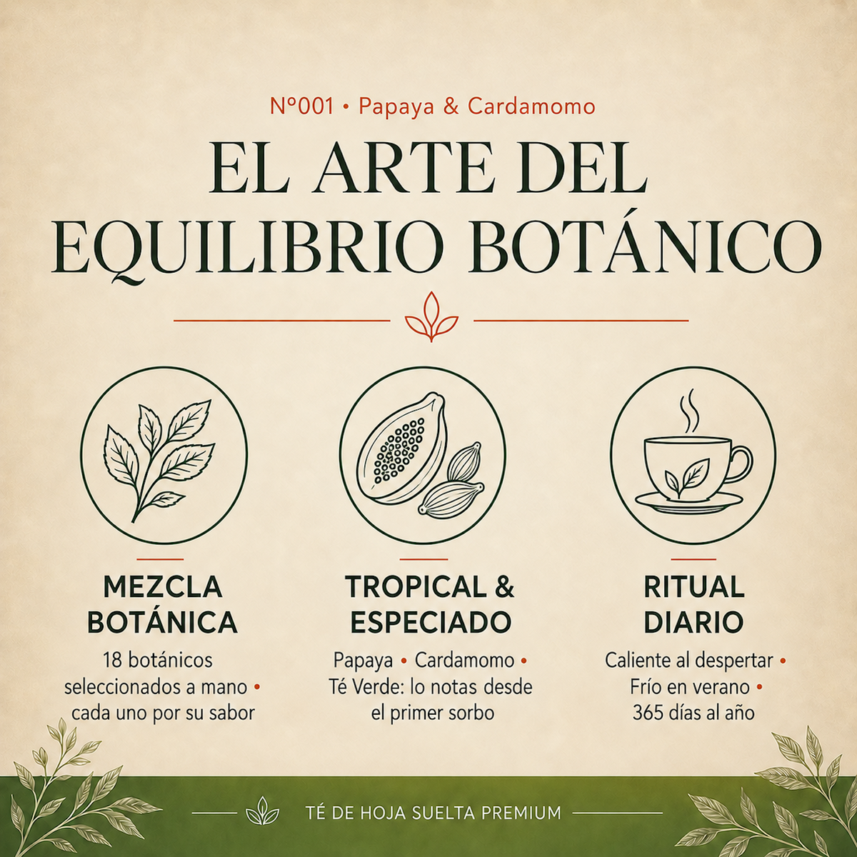 Herbal Tea Nº001 · Papaya & Cardamomo