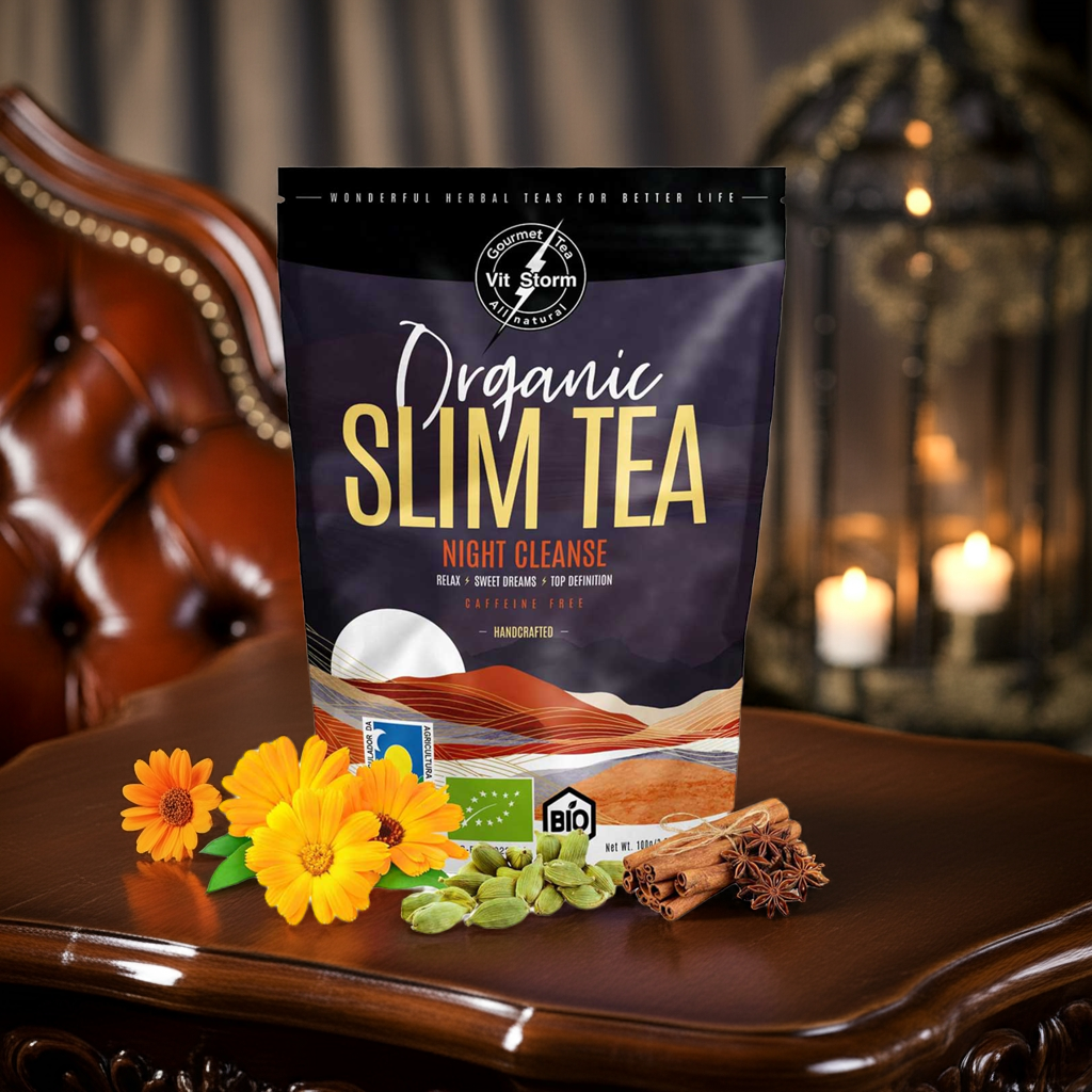 Slim Tea Night Cleanse – Te Detox Noche para Perder Peso, Adelgazante y Relajante | Vitstorm