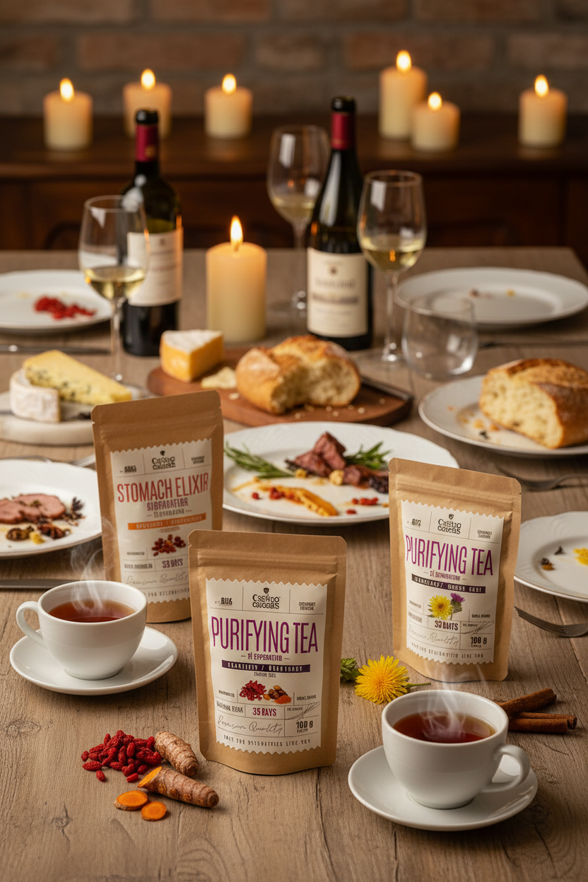 INFUSIONES DIGESTIVAS Y DETOX PARA NAVIDAD: CÓMO ALIVIAR HINCHAZÓN Y EXCESOS CON TÉ