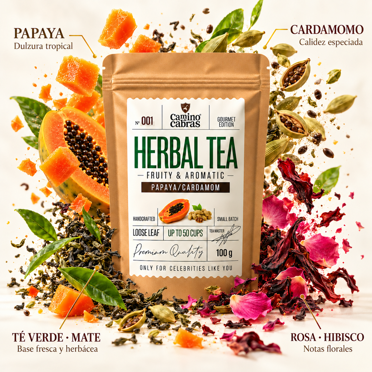 Herbal Tea Nº001 · Papaya & Cardamomo
