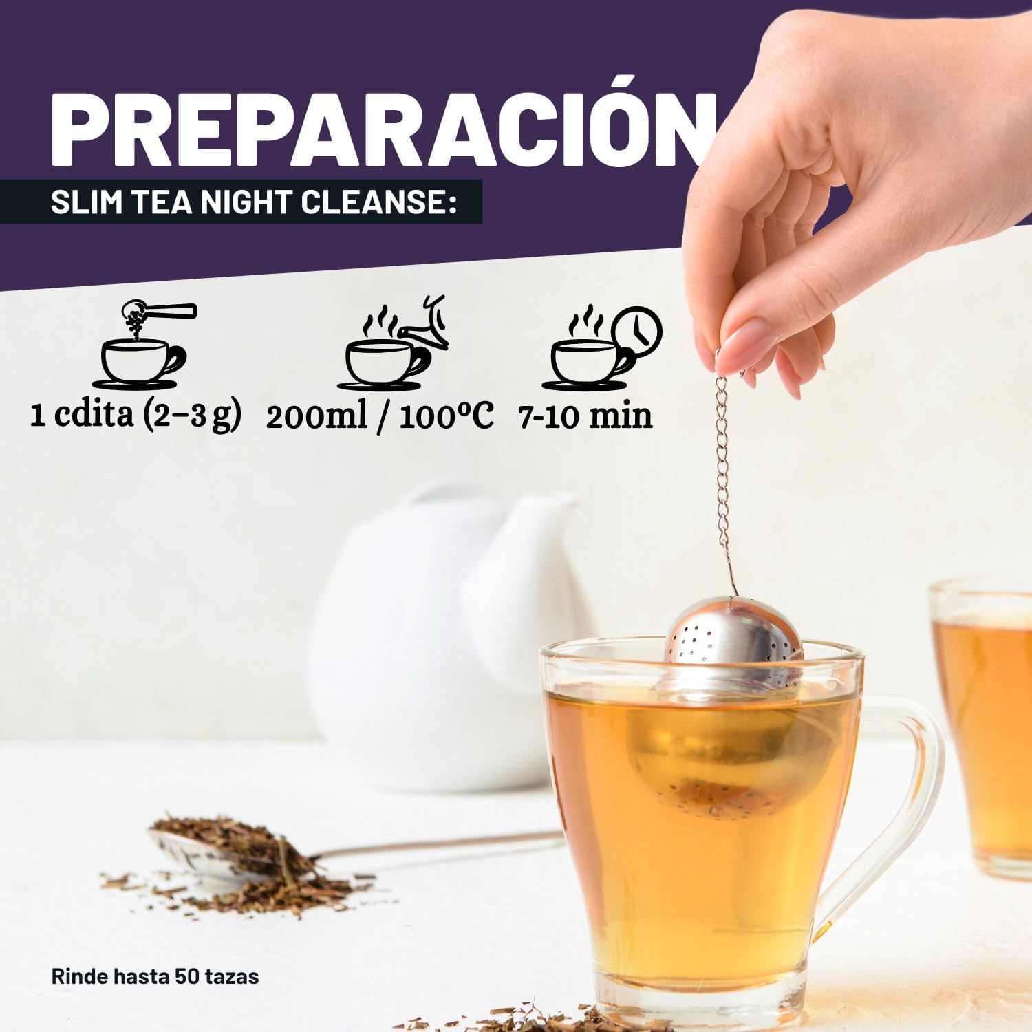 Slim Tea Night Cleanse – Te Detox Noche para Perder Peso, Adelgazante y Relajante | Vitstorm