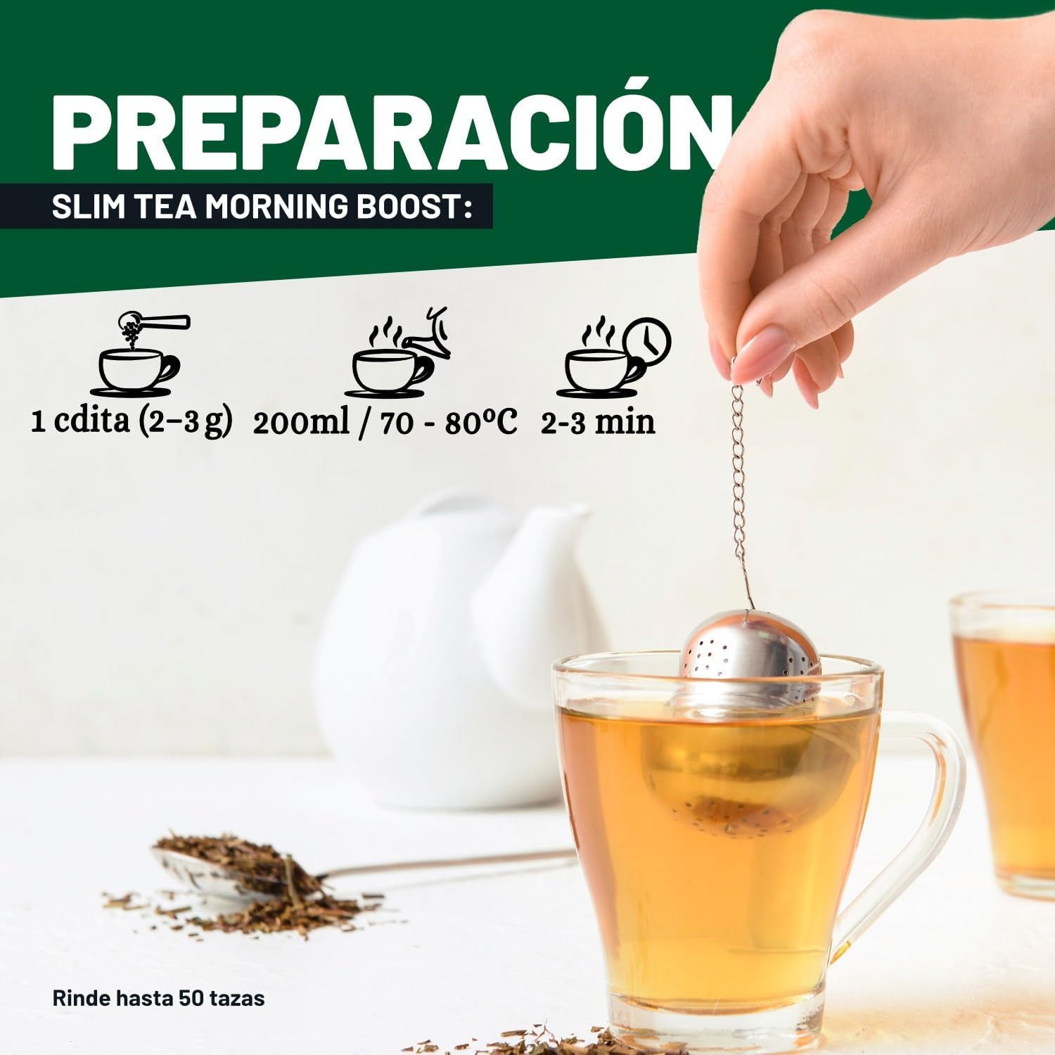 Slim Tea Morning Boost – Té Detox Adelgazante Premium, Ecológico y Energizante | Vitstorm