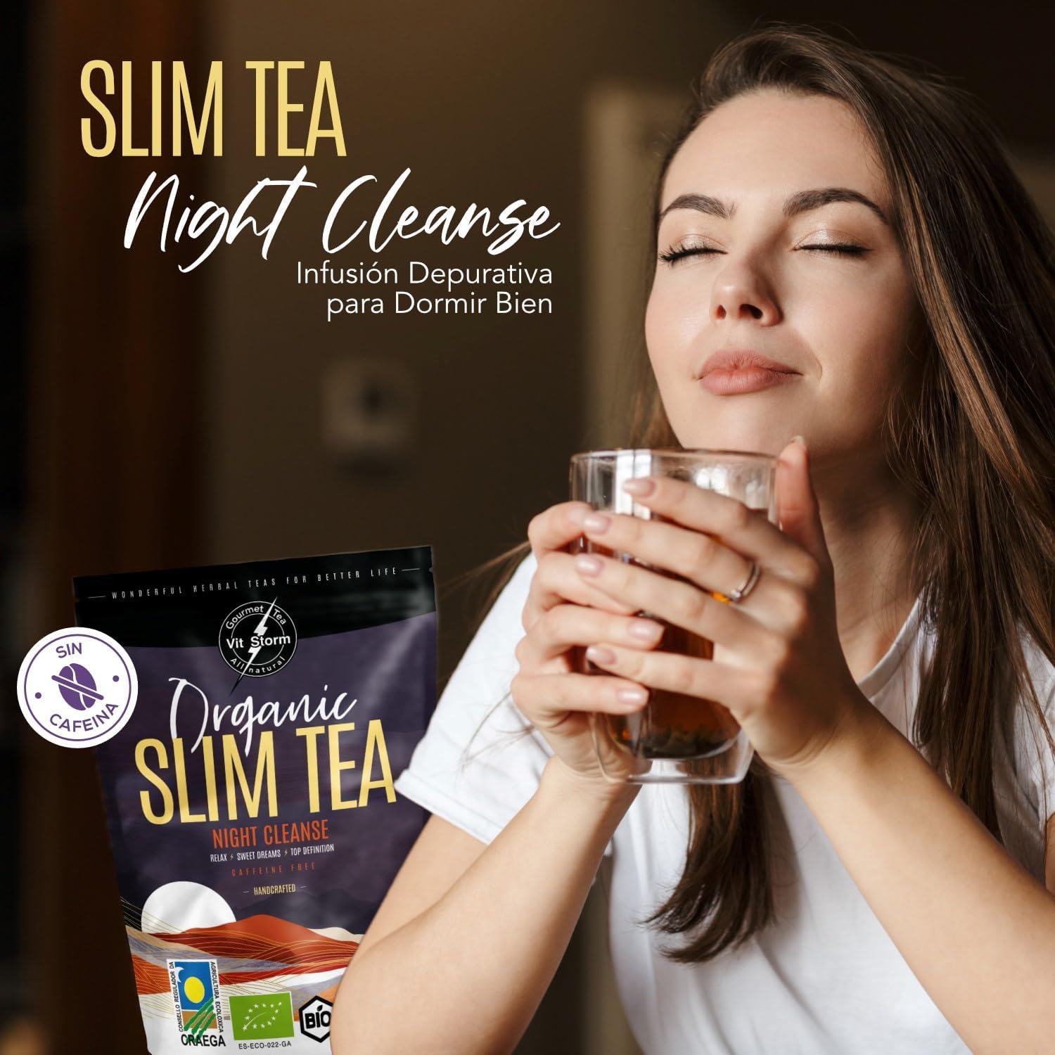 Slim Tea Night Cleanse – Te Detox Noche para Perder Peso, Adelgazante y Relajante | Vitstorm